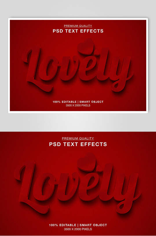 lovely立体特效浪漫爱艺术字