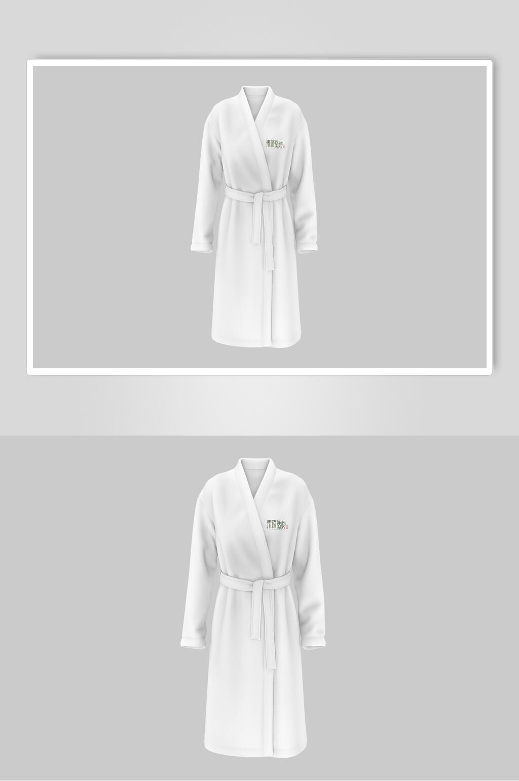 衣服灰白创意简约品牌VI设计样机素材