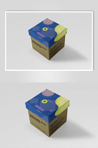 创意个性正方形礼品盒样机
