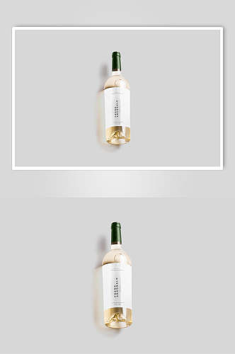 瓶子灰色创意红酒类包装展示样机