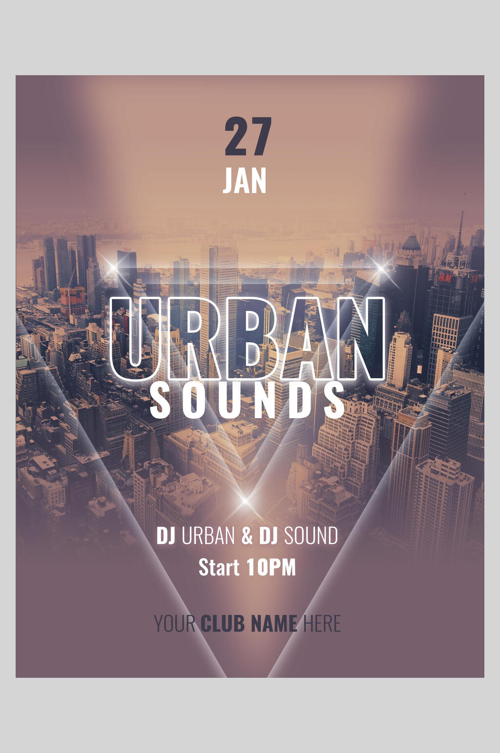 大气建筑群国外杂志海报模板素材