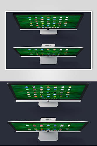 黑绿电脑创意大气时尚iPad手机样机