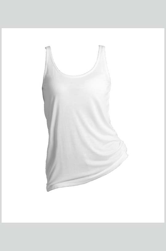 白色背心服装贴图样机