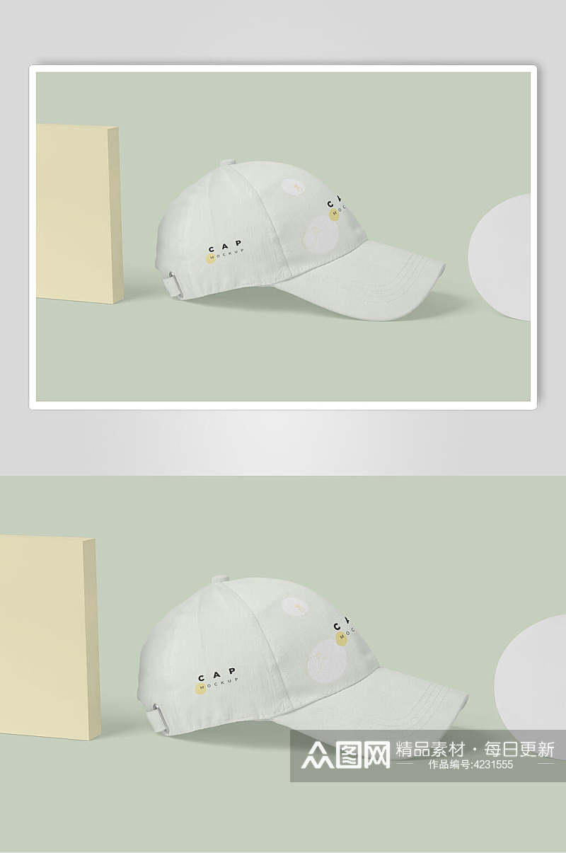 简约时尚棒球帽鸭舌帽样机素材