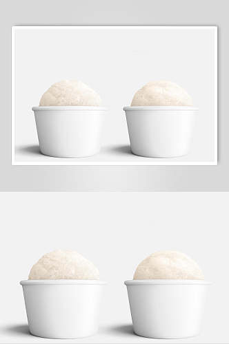 白色立体留白清新食品包装设计样机