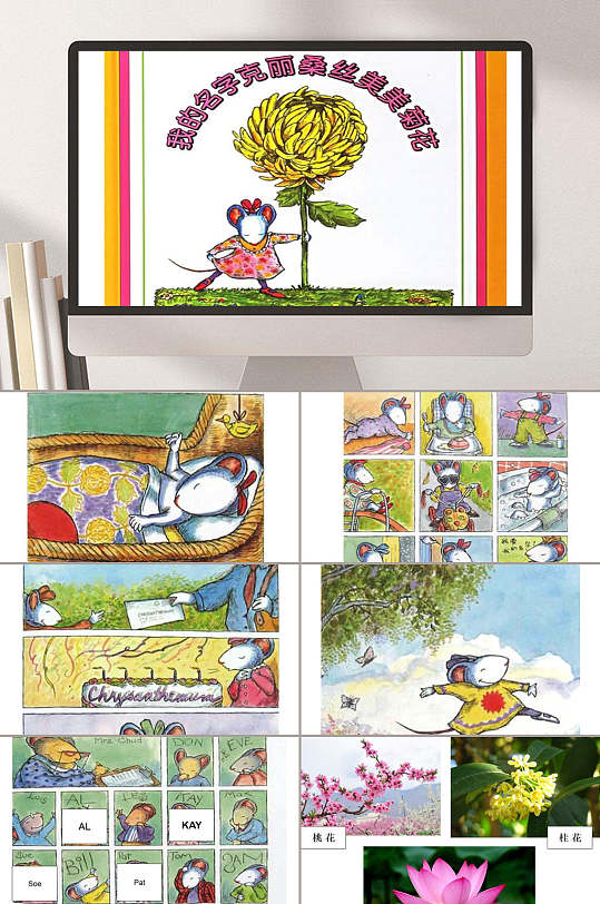 我的名字克里桑斯美美菊花绘本故事ppt