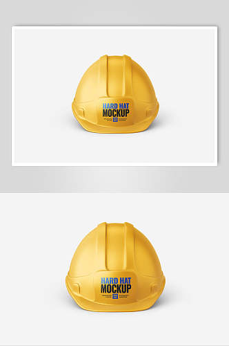 素雅黄色创意大气头盔安全帽样机