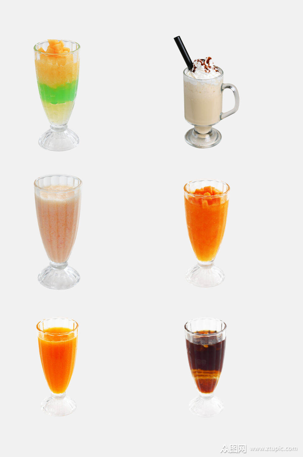 招牌精美果汁奶茶免抠元素素材