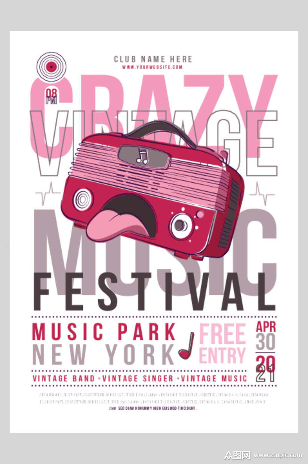 录音机创意国外海报素材免费下载,本作品是由海拉上传的原创平面广告