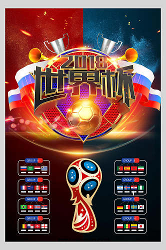 激情对决世界杯足球比赛海报