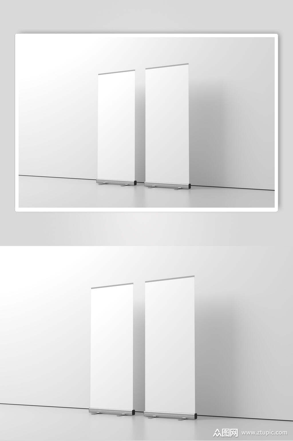 纯色展架易拉宝样机