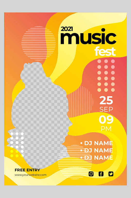 国外音乐节创意海报设计素材-国外音乐节创意海报模板下载-众屯网