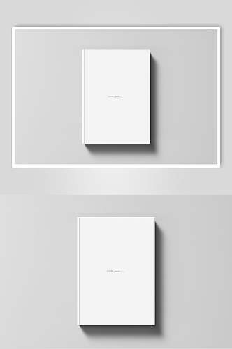 方形灰白创意笔记本册子展示样机