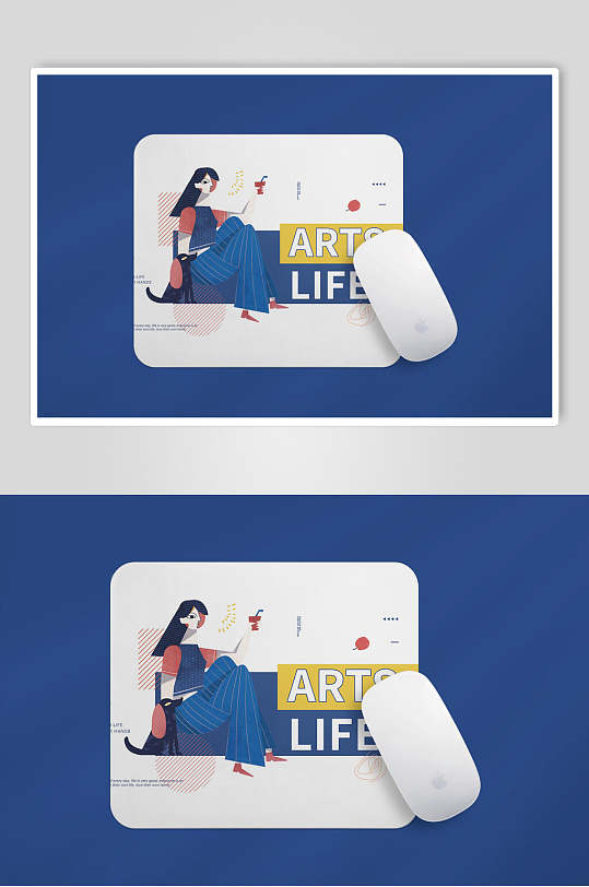 鼠标垫文创VI设计样机-众图网