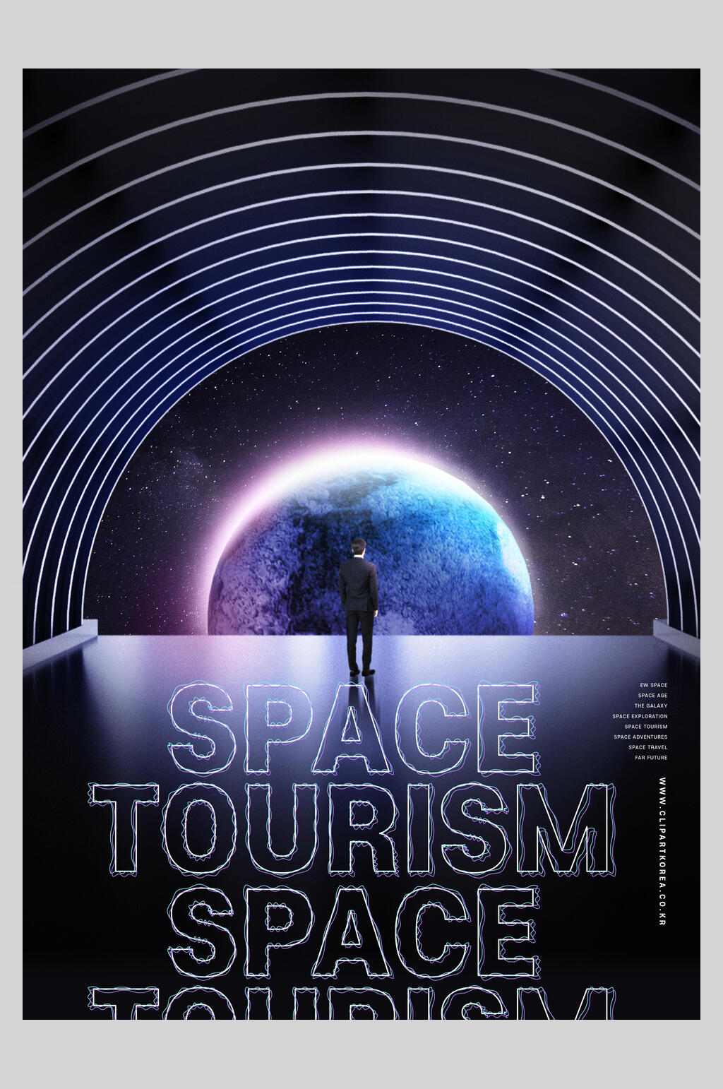 个性英文星空太空海报素材