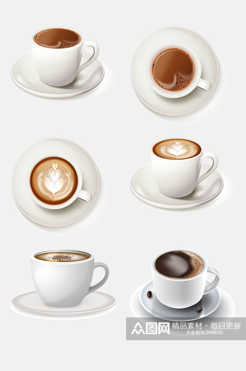 白色咖啡免抠设计元素素材