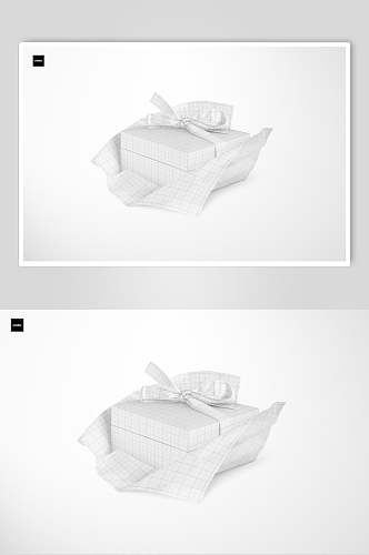 盒子灰色创意大气礼品袋礼品盒样机