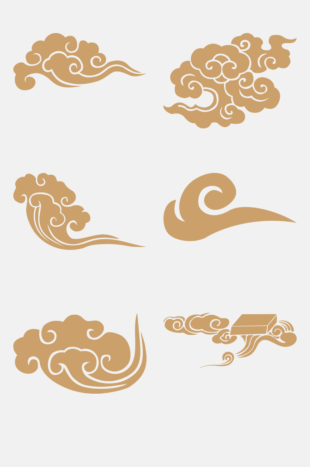 经典复古云纹免抠素材素材素材
