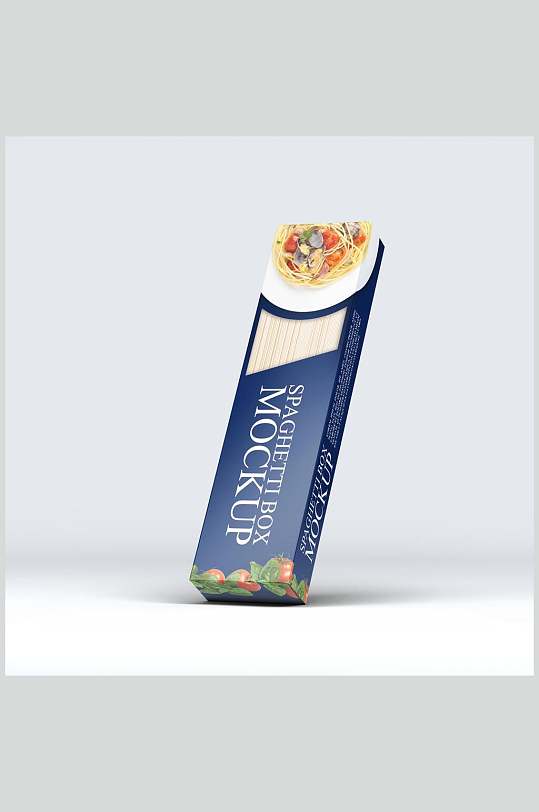 蓝色意大利面盒子包装样机