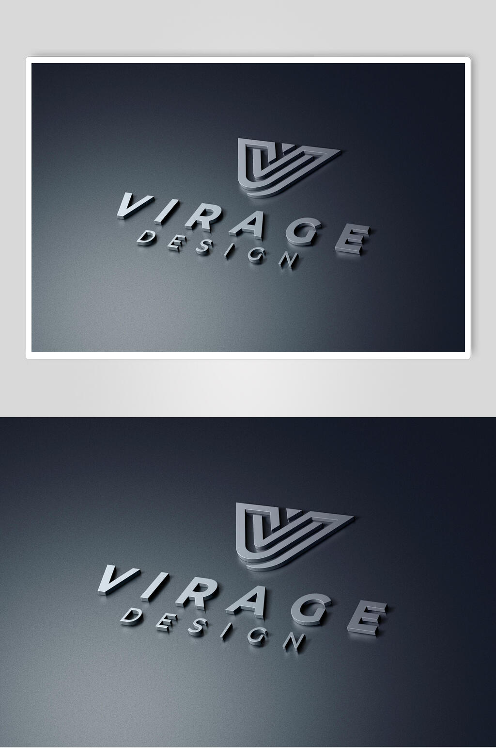 图标黑色英文简约风LOGO展示样机素材
