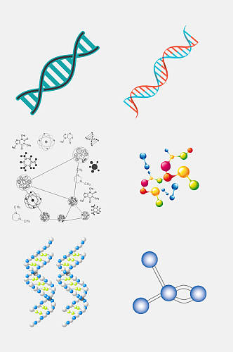 创意化学分子结构图案免抠素材