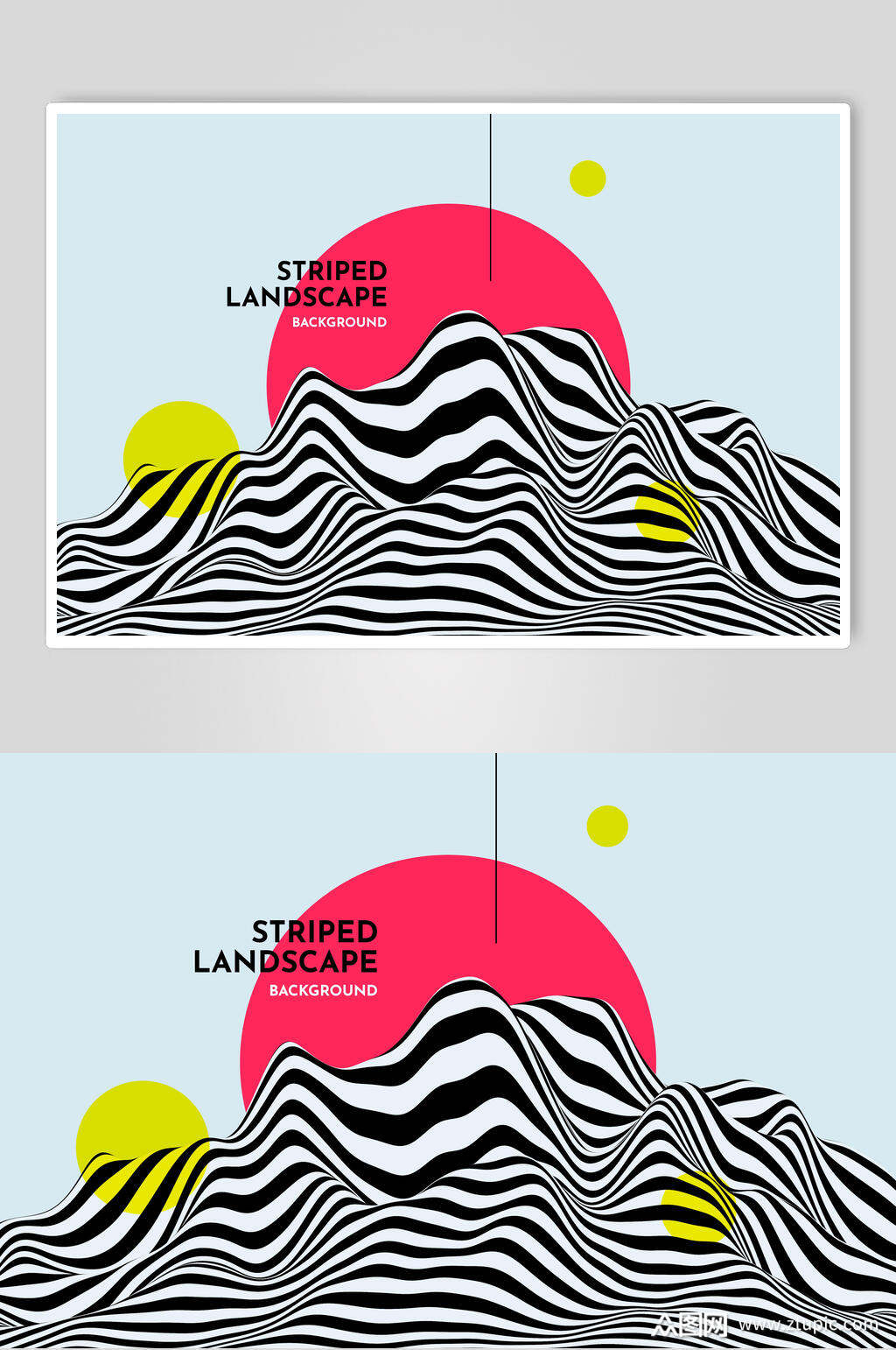 别致艺术条纹设计海报