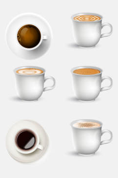 水彩咖啡免抠元素