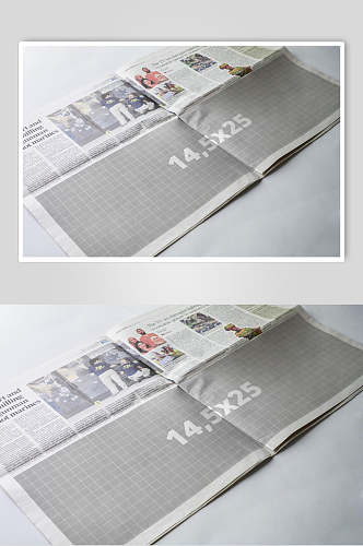 经典设计通用报纸贴图样机