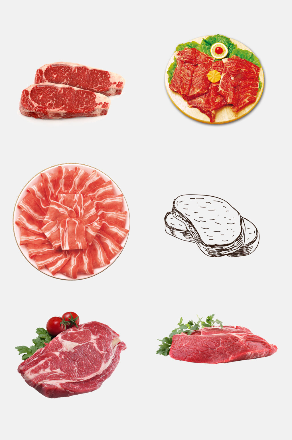 新鲜美味美食肉类免抠素材素材