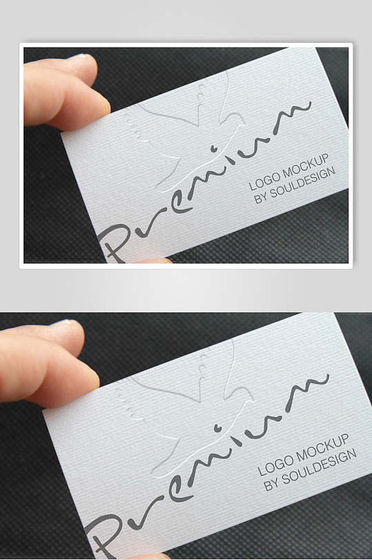 名片纸质横版精致会员卡样机