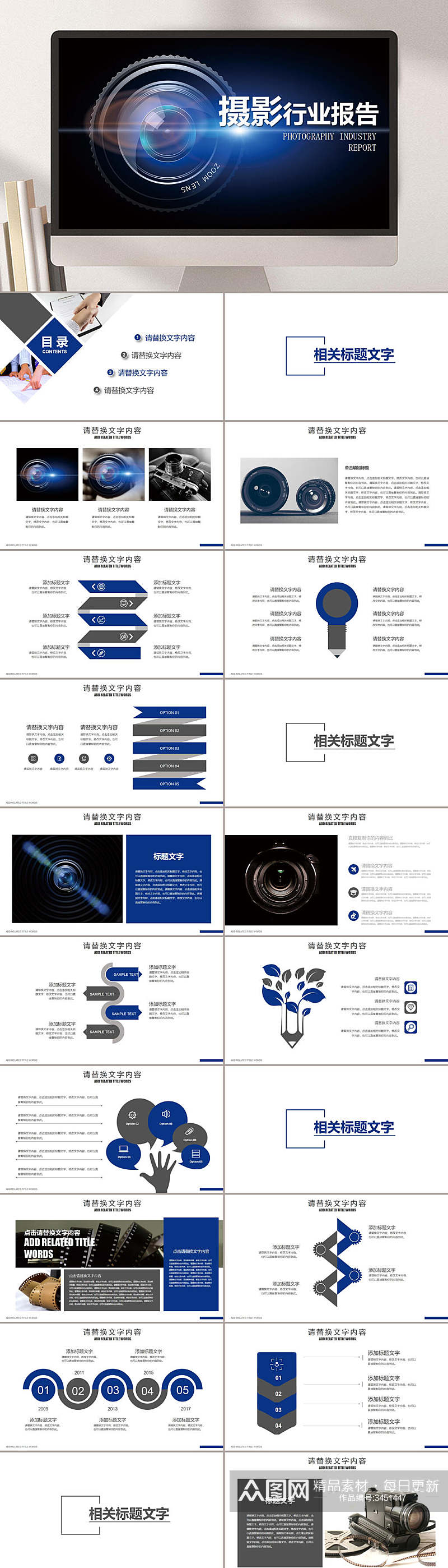 摄影行业报告学习PPT素材
