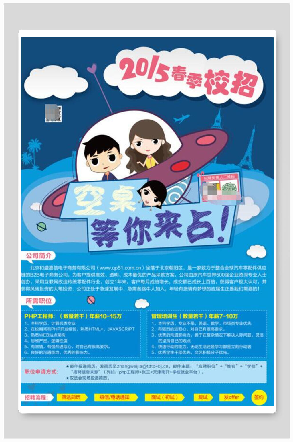 2015春季校招招聘海报素材