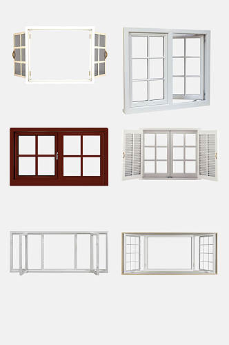 简约大气边框窗户免抠素材