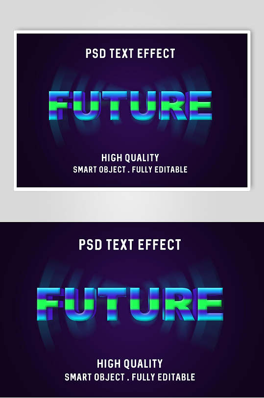 future立体效果文字设计素材
