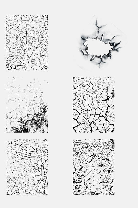 灰色墙体裂痕免抠素材