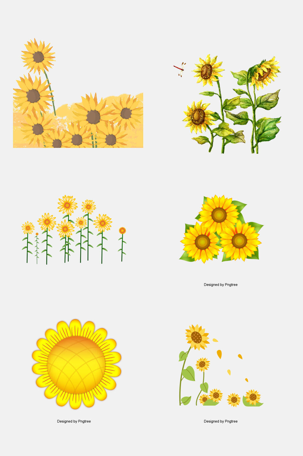 清新创意花朵阳光向日葵花朵免抠素材素材