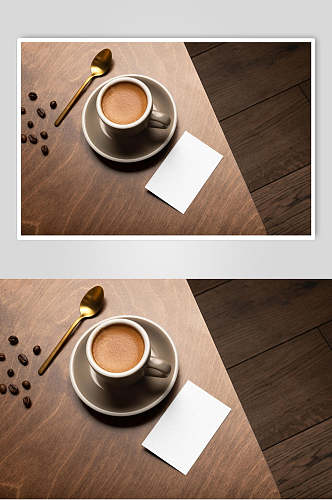杯子纸张创意大气纹理咖啡品牌样机
