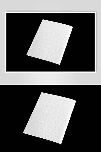 黑白线条创意高端杂志书籍封面样机