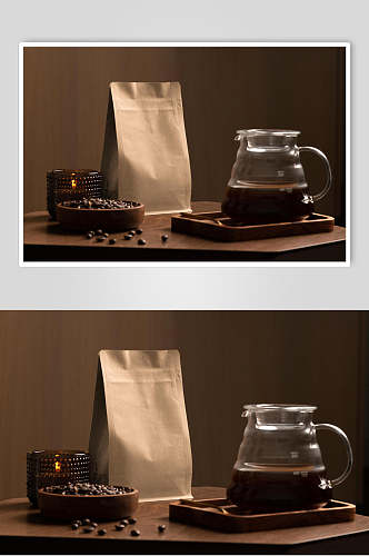 杯子创意大气袋子简约咖啡品牌样机