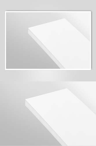 立体长方形留白纯白色样机素材