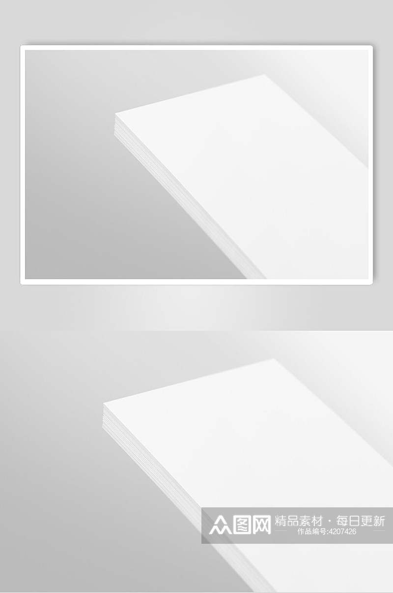 立体长方形留白纯白色样机素材素材