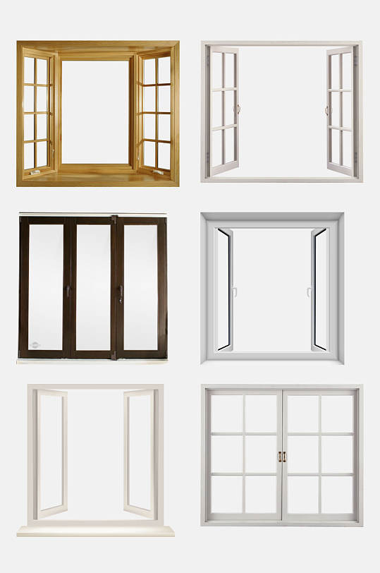 高端边框窗户免抠素材
