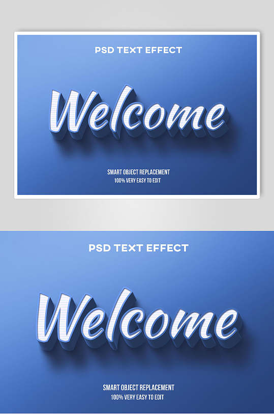 welcome立体效果文字设计素材