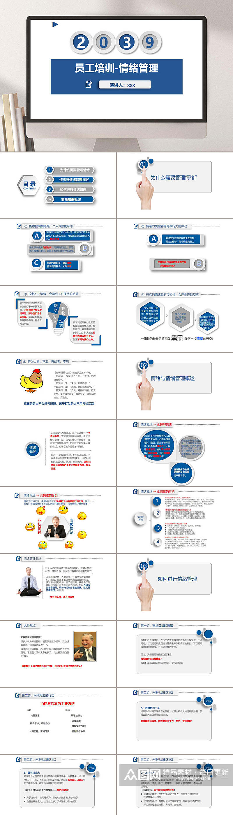 员工培训情绪管理PPT素材