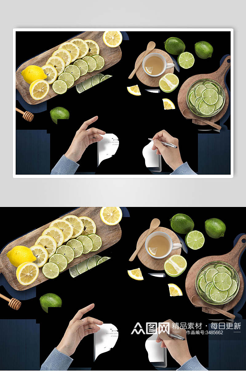 爽口柠檬烹饪食材美食海报素材