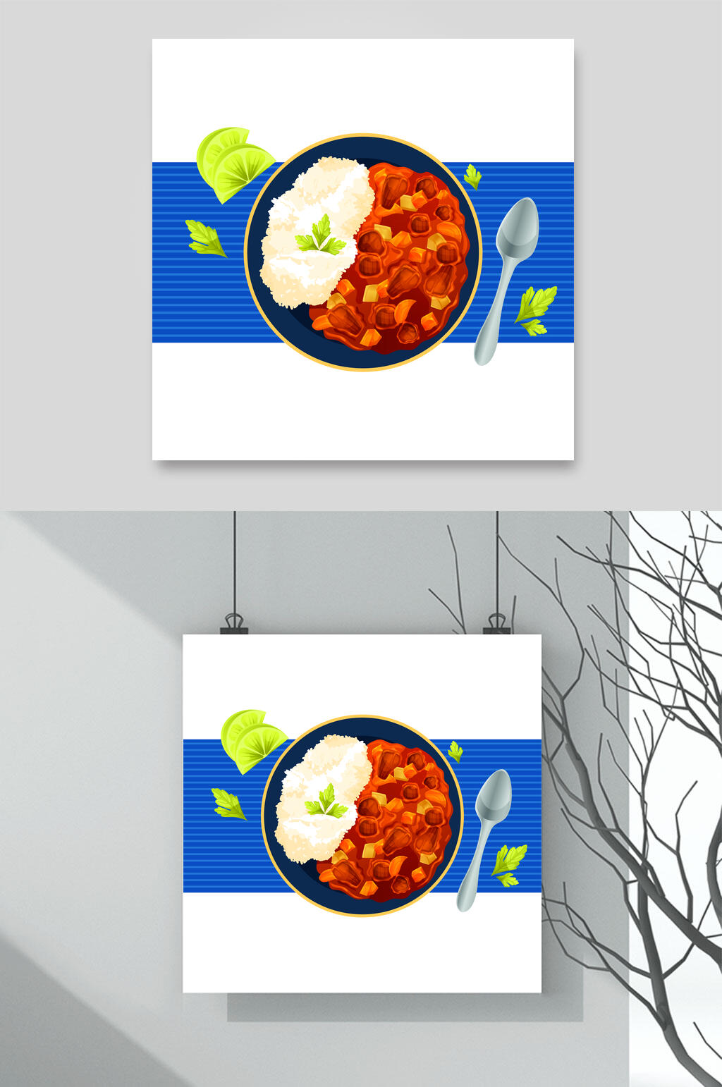 西餐食品手绘美食矢量素材素材