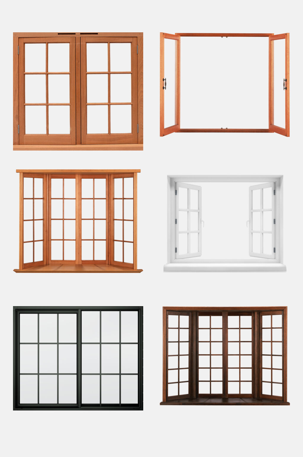 简洁大气边框窗户免抠素材