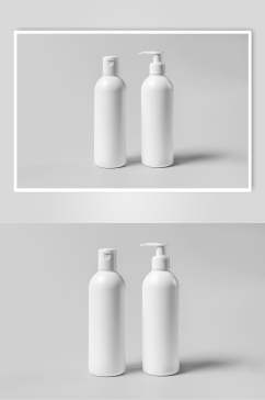 灰色瓶子创意高端洗护肤品展示样机
