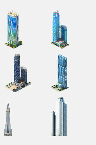 精致大厦城市建筑免抠素材