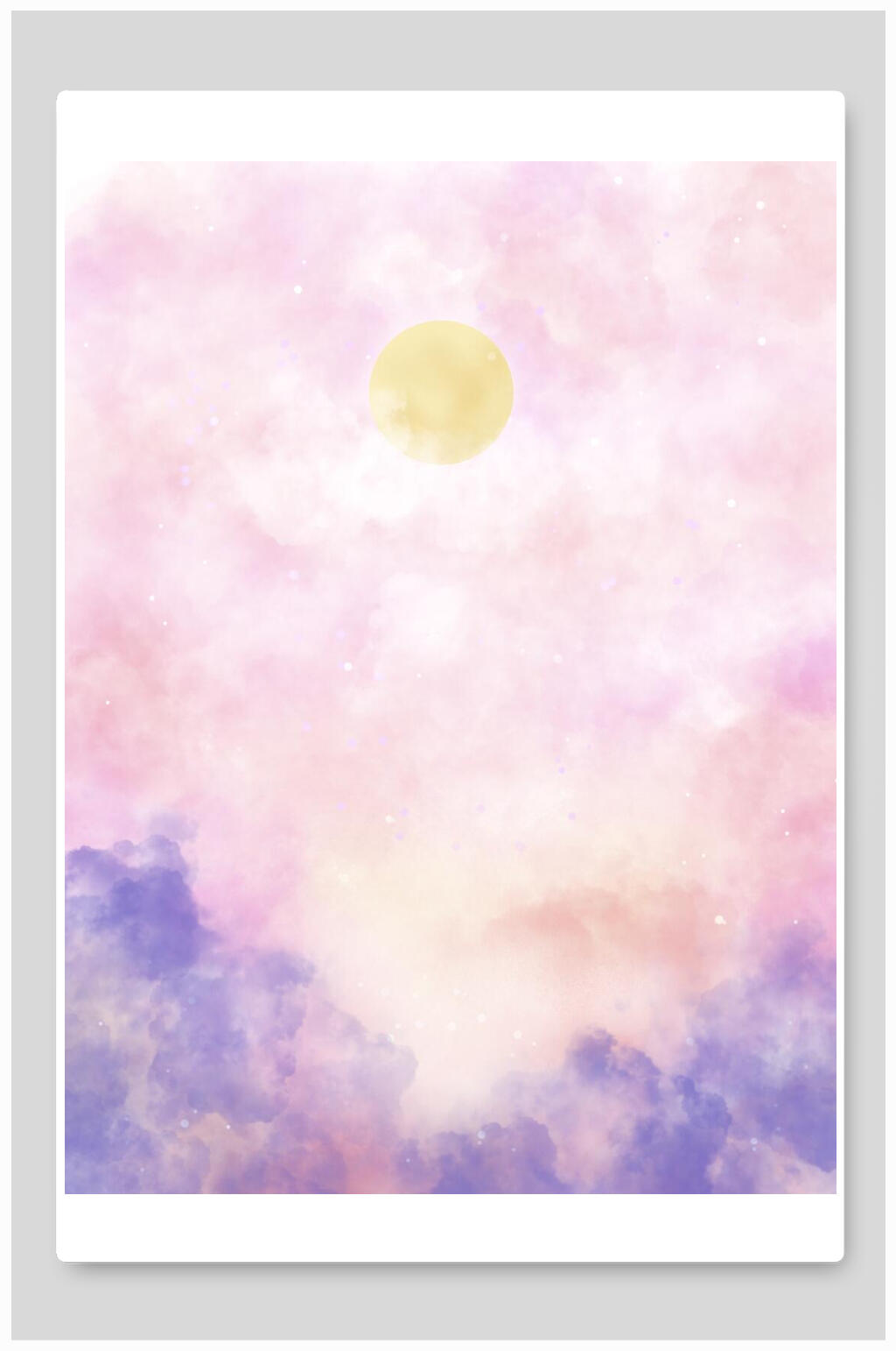 粉紫浪漫优雅梦幻唯美云彩星空背景素材